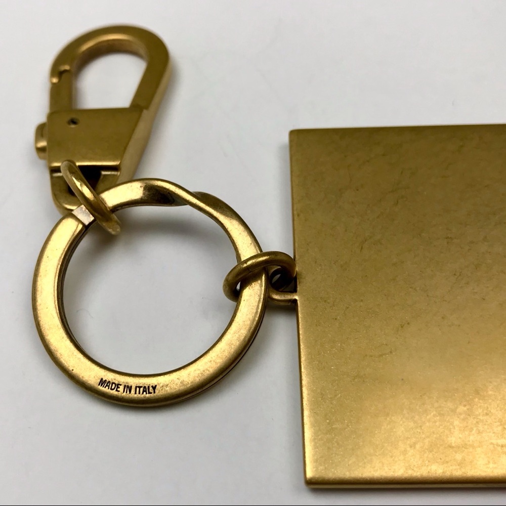 GUCCI Brass Logo Store Plaque Keychain Bag Charm Luxury Rare Christmas Porsche - Picture 7 of 8